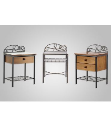 Schmiedeeisen-Nachttische : Modell OLAS