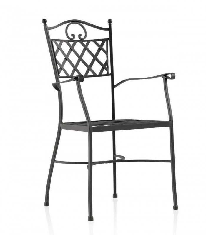 Stuhl und Sessel aus Eisen für Esszimmer DAMASCO