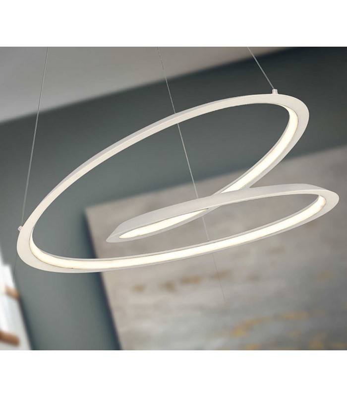 LED-Hängeleuchte in modernem Design LOOPING pq Weiß